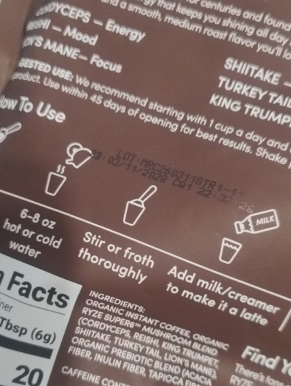 Mushroom Coffee - Bright & Smooth 2 Packs Brand New - Picture 2 of 2